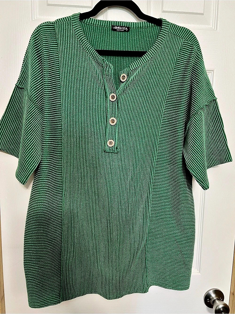 Heimish Green Short Sleeve Tunic Like New